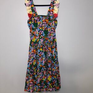 J. Crew Multicolor Floral pompom Dress